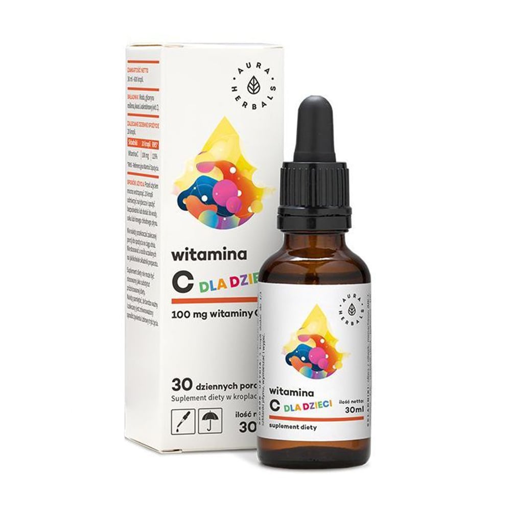 Дитячий вітамін C Aura Herbals Vitamin C 100 мг, в краплях, 30 мл