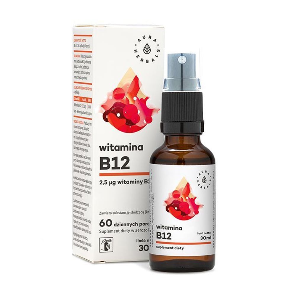 Вітамін B12 Aura Herbals Vitamin B12 в спреї, 30 мл