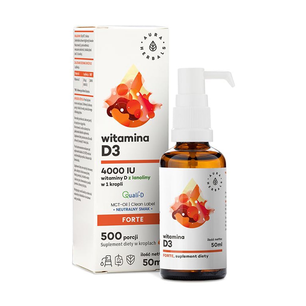 Вітамін Д3 Aura Herbals Vitamin D3 4000 МО в рідині, 50 мл