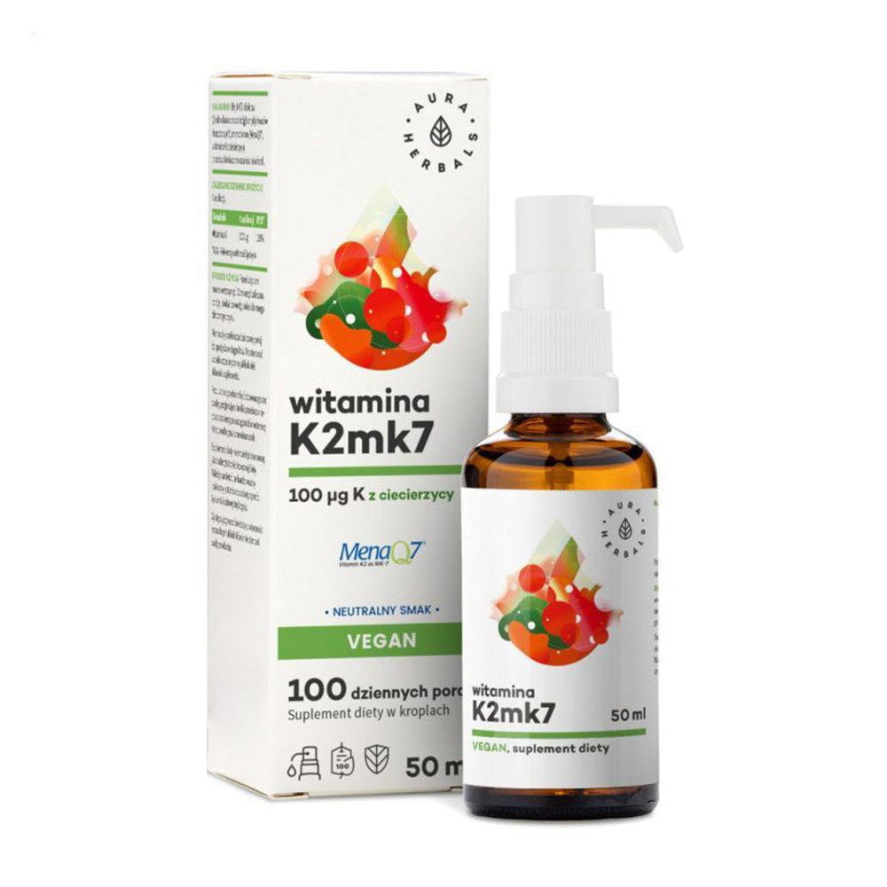 Вітамін K2 Aura Herbals Vitamin K2mk7, 100 мкг, у краплях, 50 мл